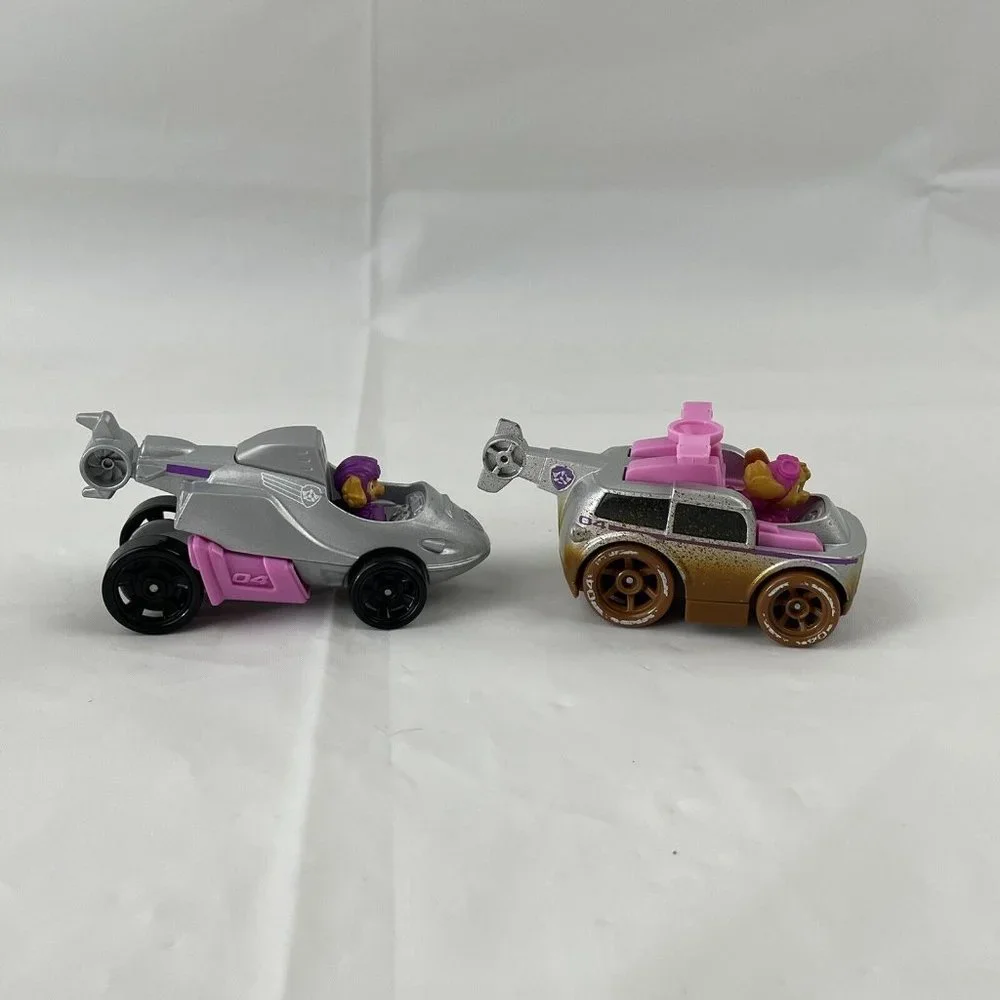 5x Paw Patrol Diecast Race Cars Vehicles Snow & Mud‎ Skye Marshal Zuma Rocky